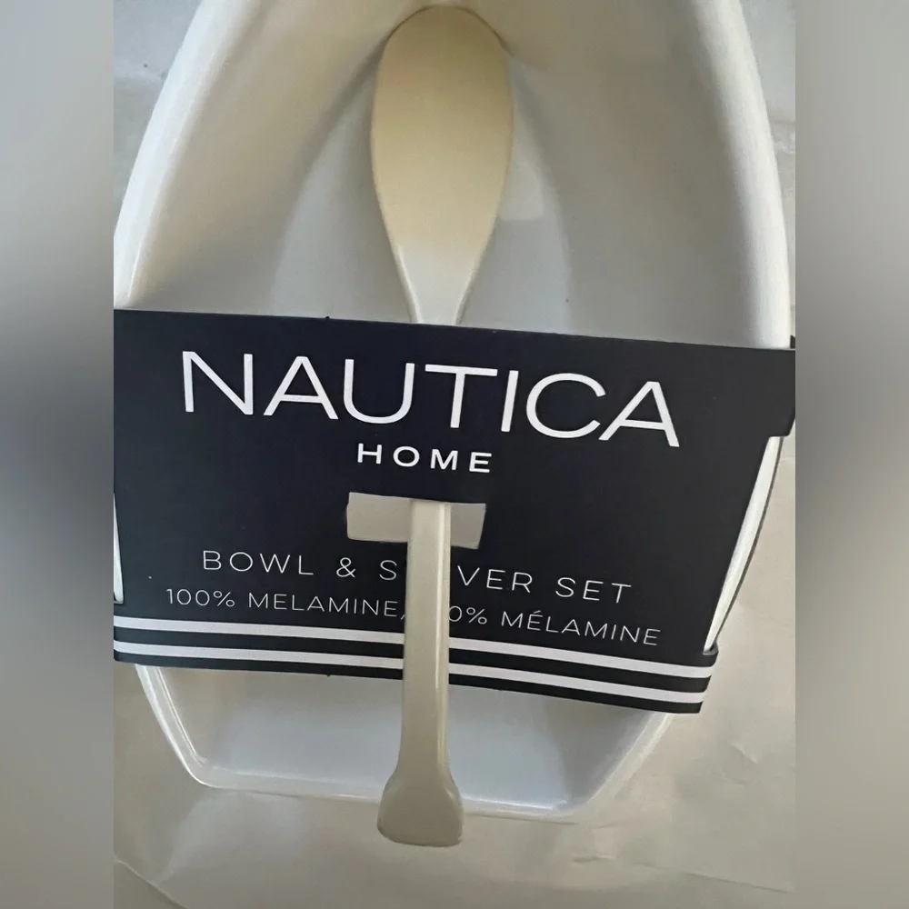 Nautica dip boat servers with oar spoons set of 2